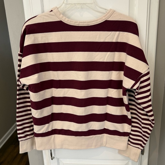 Evereve Maroon and Cream Knit Top - Picture 4 of 6